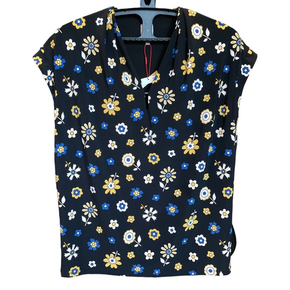 ANNE KLEIN Floral Short Sleeve Top - NWT - Size 1X - Picture 1 of 2